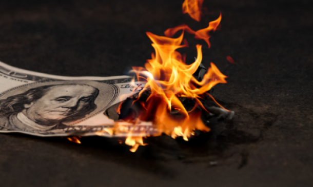 Burning money