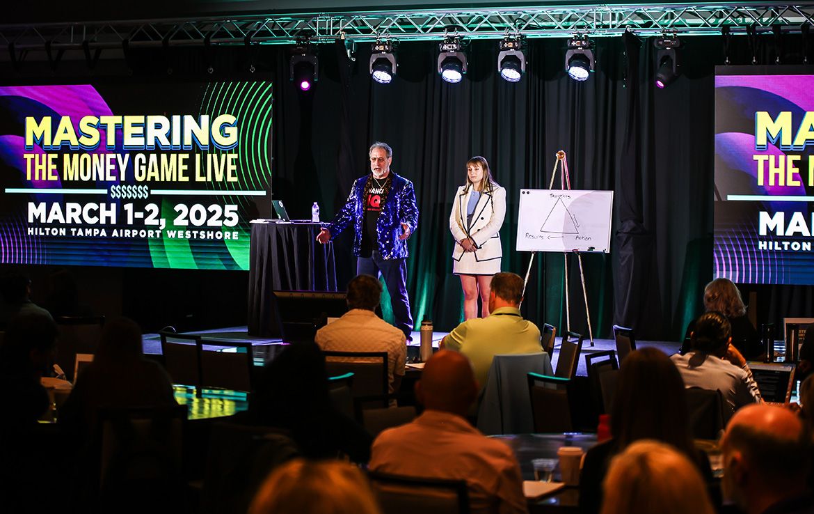 Hannah Kesler and Larry Steinhouse at Money Game Live